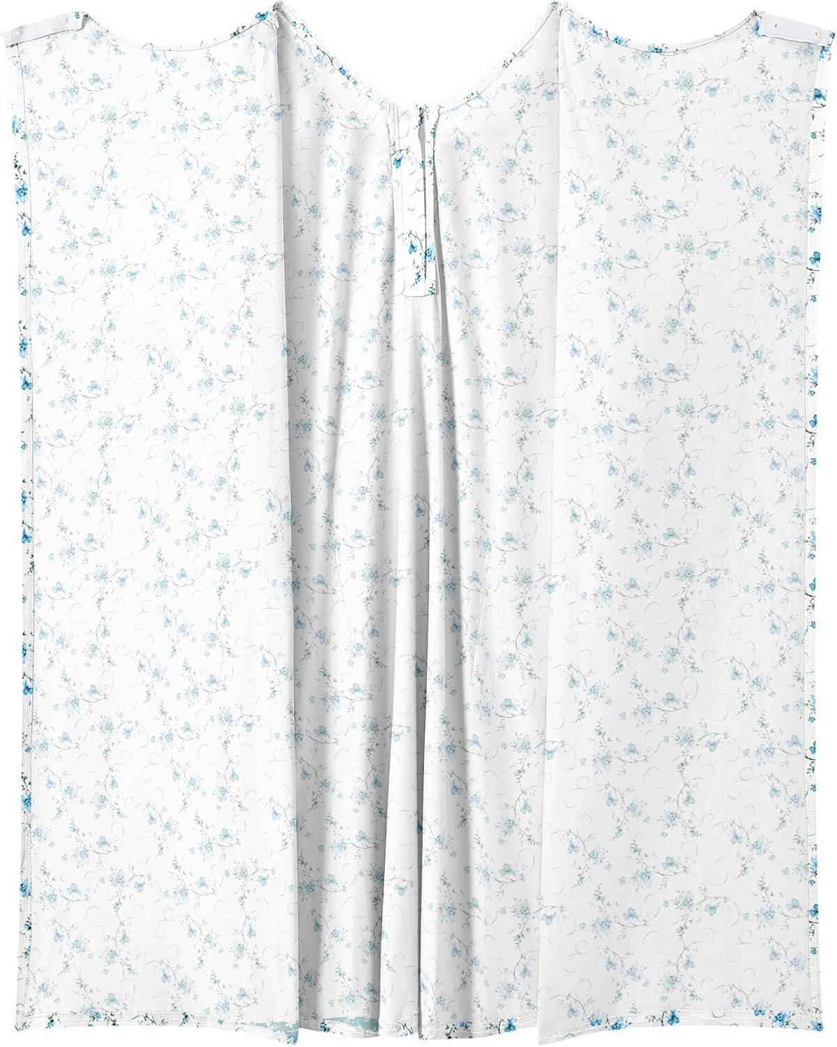 Hospital Gowns for Women Open Back Ruffle Sleeve Dress Post Surgery Tear Away Adaptive Nightgowns with Pockets - Image 3