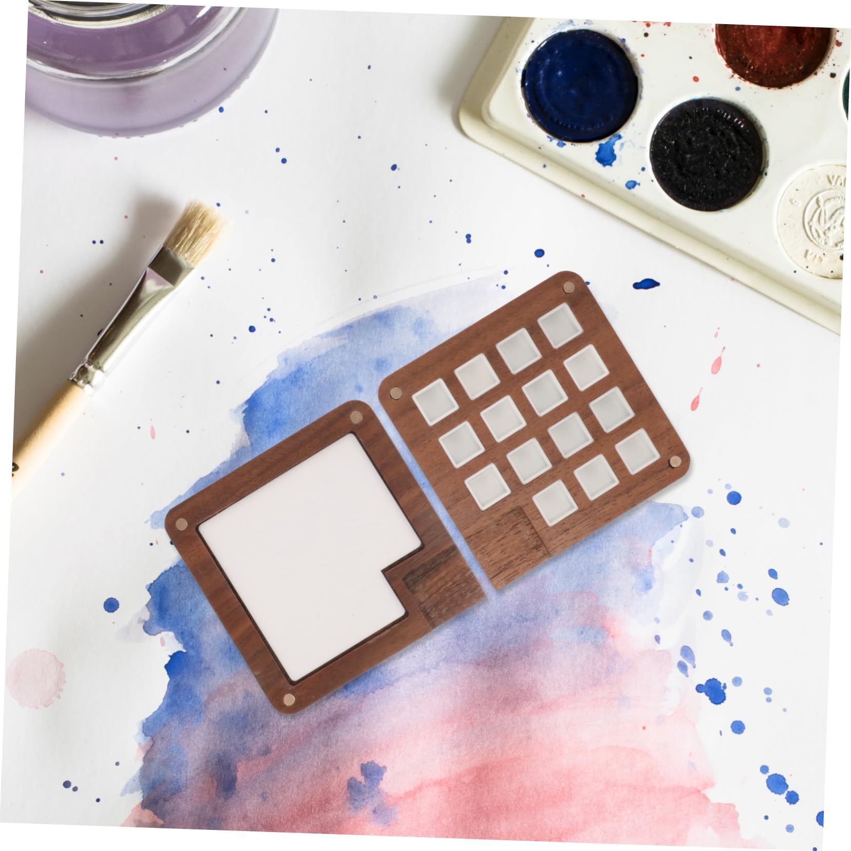 Artibetter 5pièces Boîte à Pigments Aquarelle Palette De Mélange Portable Compartiments pour Gouache Et Peinture Rangement Pratique pour Artistes