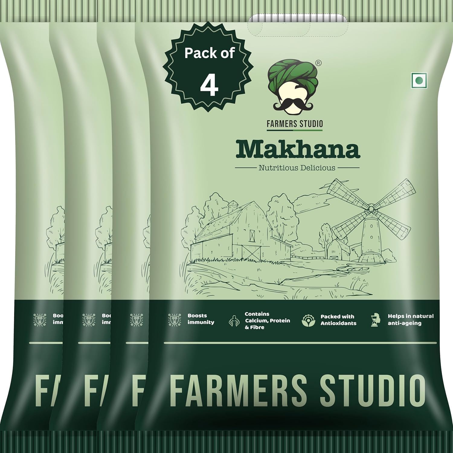 Farmers Studio Premium Makhana 1kg | Handpicked 5 Suta Big Size Fox Nuts | Crunchy Lotus Seeds | Gluten-Free, High-Protein Healthy Snack | Value Pack-image-47