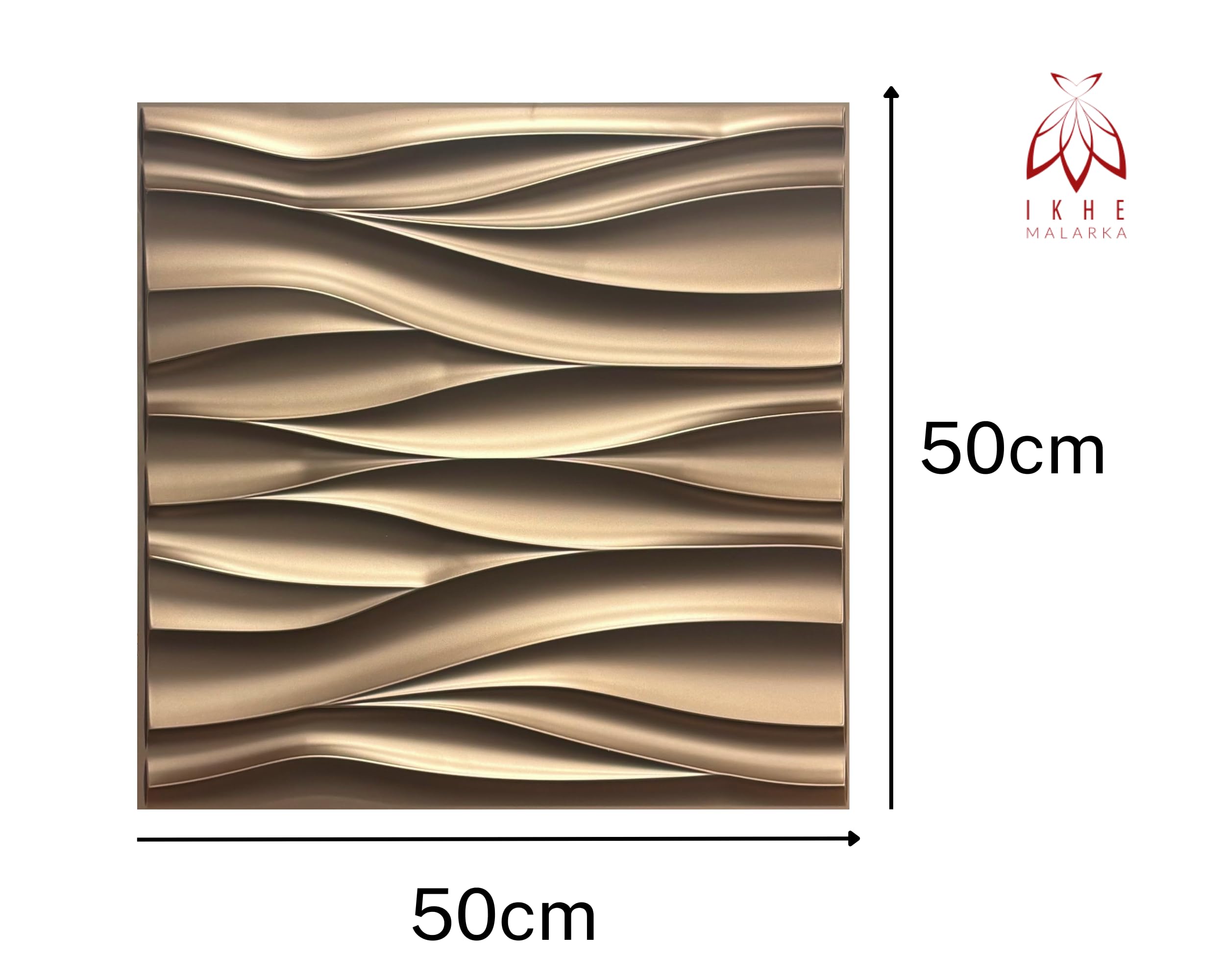Paneles 3D 50x50 cm PVC paneles de pared de plástico pared/techo estilo gaming efecto 3D – 20 piezas 5m² placas PVC 3D (TD039 Café Metálico)