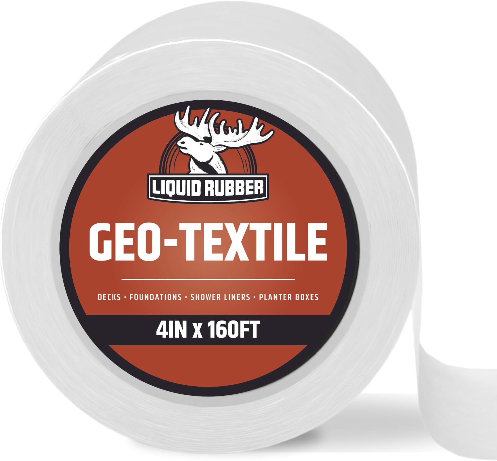 Liquid Rubber Geo-Textile - Fix Leaks - Repair and Restore - Easy to Use, 4 Inch x 160 Foot Roll