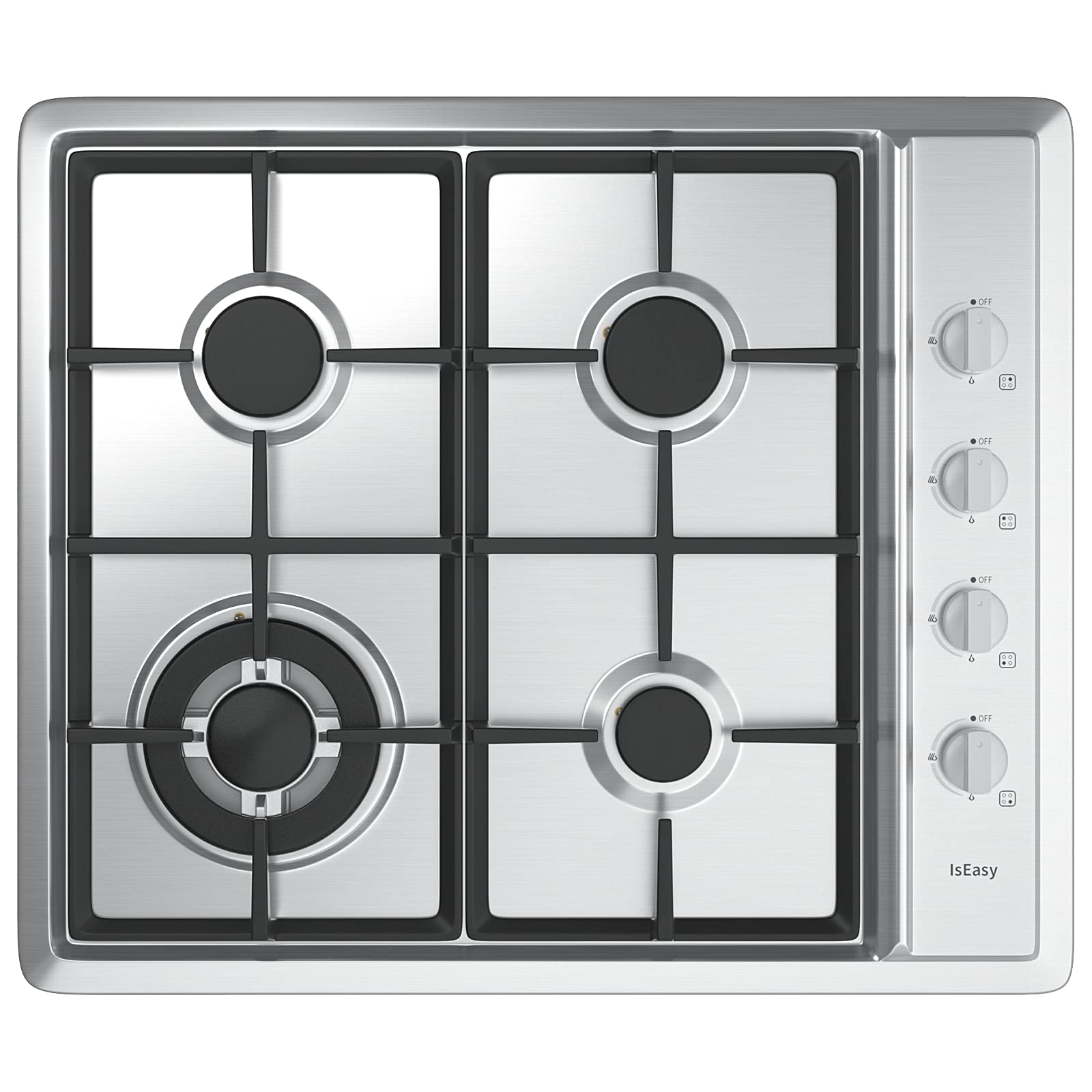 Buy IsEasy Cooktop 24 Inch 4 Burner Builtin Stovetop Stainless Steel