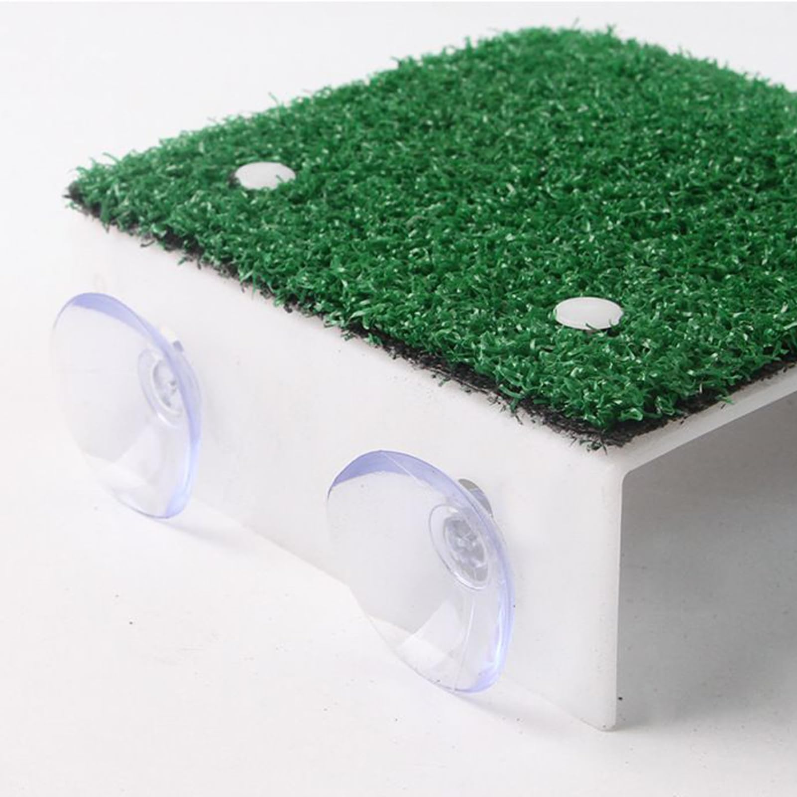 Plataforma Flotante Para Tortugas Con Césped Artificial - Zona De Descanso Y Calentamiento Para Acuarios