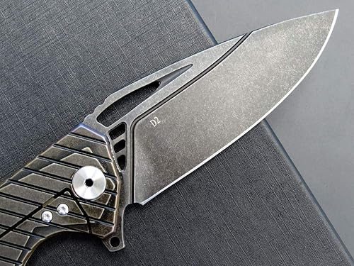 Miniatura 5 de Eafengrow EF955 Cuchillo plegable de aleación de titanio, mango de titanio con bloqueo de marco de clip de bolsillo, EDC para camping, táctico,