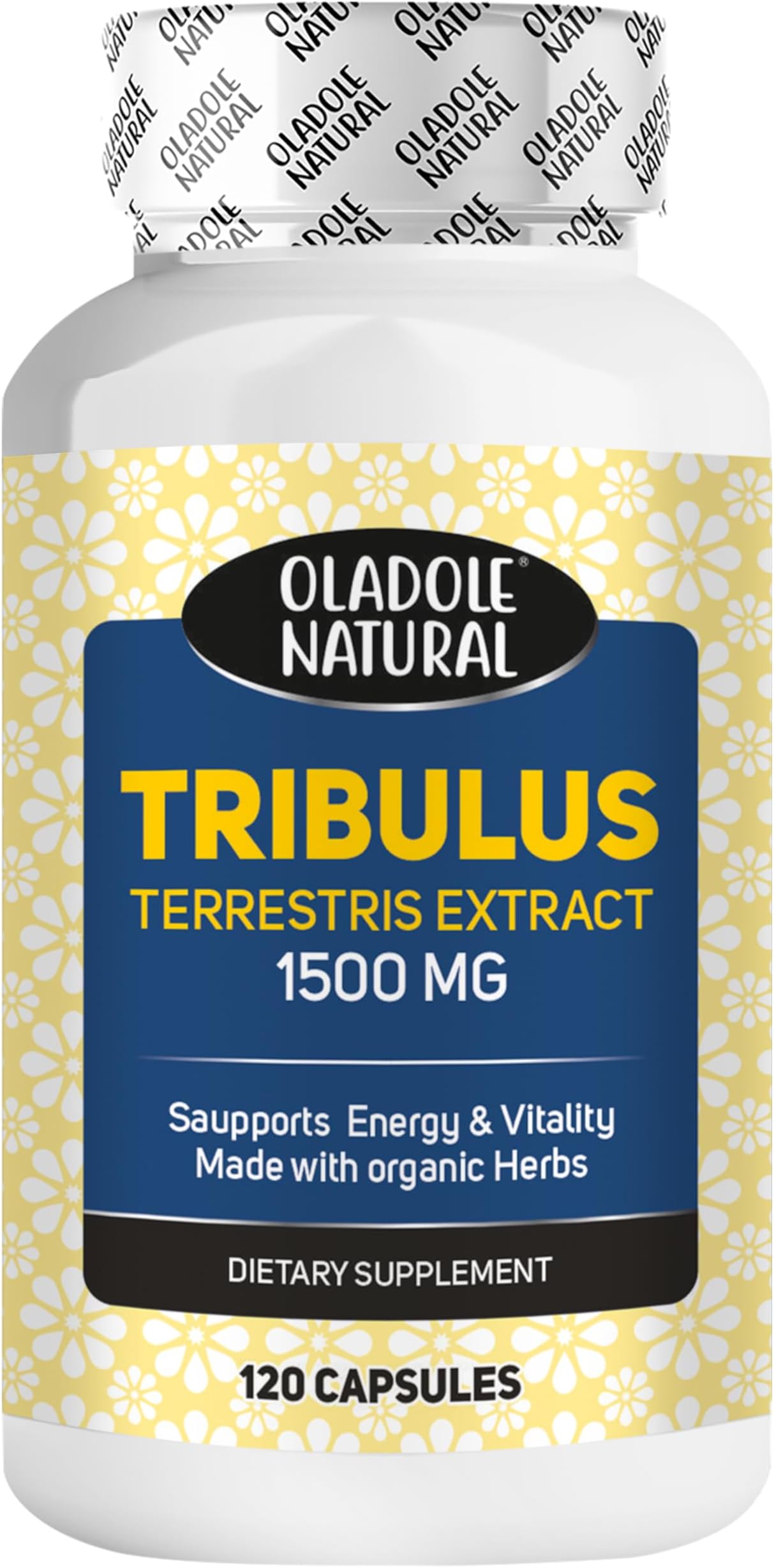 Tribulus Terrestris Extract 1500mg - 120 Capsules | Supports Hormone Balance, Stamina, Libido Enhancement, Boost Energy, Vitality, Urinary Tract Health | Non-GMO, Gluten Free