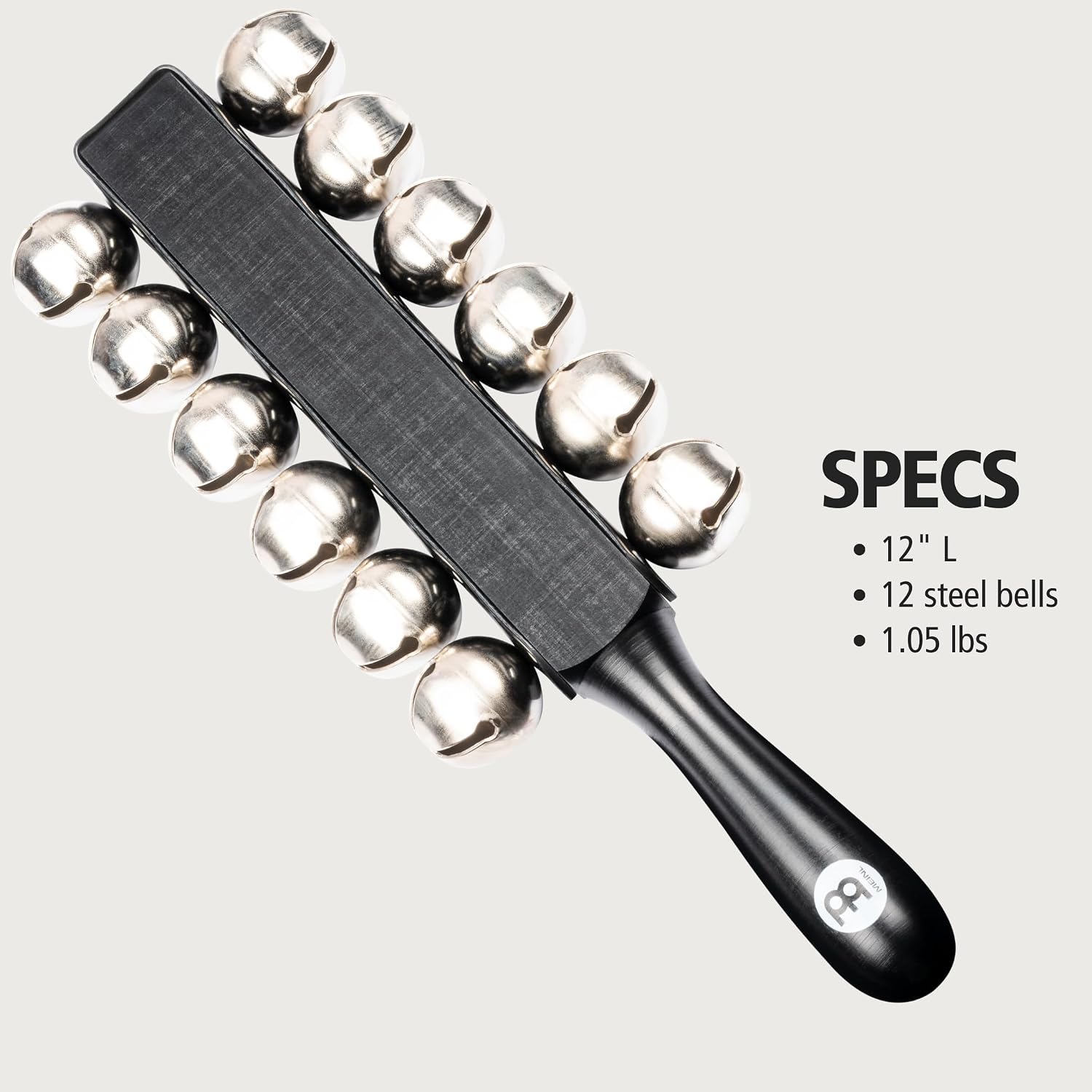 Sleigh Bells with Authentic Steel Jingles for Bright Sounds — for Holidays, Christmas Caroling, and Musical Performance — TWO-YEAR WARRANTY