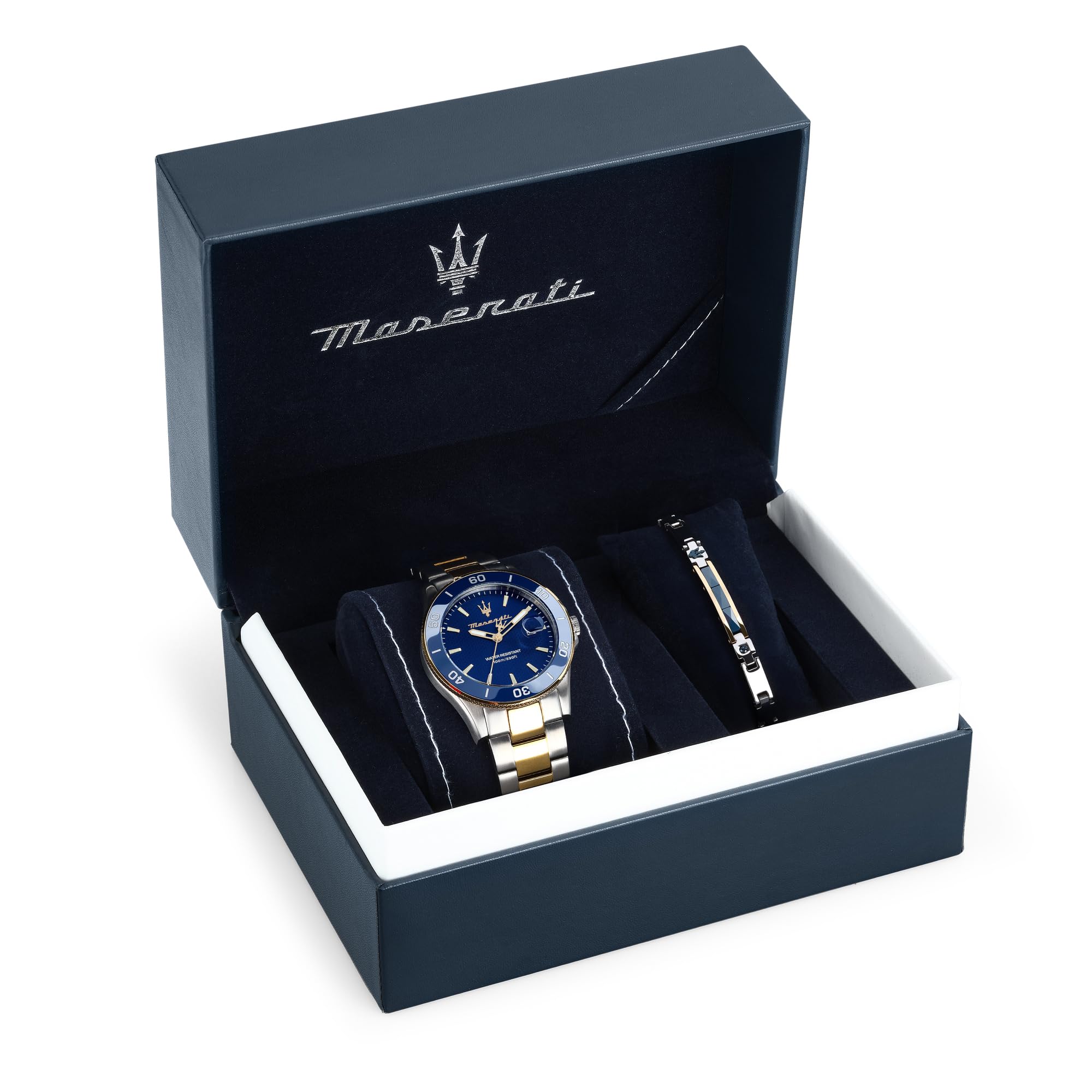 Maserati Reloj de Hombre, Hora, Fecha, Analógico, Correa de Acero, Colección Competizione Special Pack con Pulsera - R8873600007
