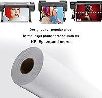Vista 3 de Rollo de lienzo para pintar 36 pulgadas de ancho - rollo de inyección de tinta de 7.05 oz/m² para pintar formato de poliéster mate impermeable Epson