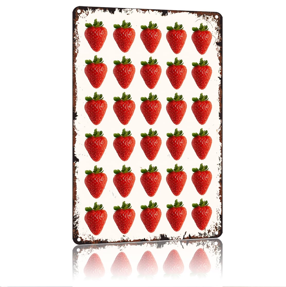 peiyeety Strawberries Funny 8x12 Inch Aluminum Vintage Metal Tin Signs-For Living Room Kitchen Bedroom Patio Porch Men'S Nest Wall Decor