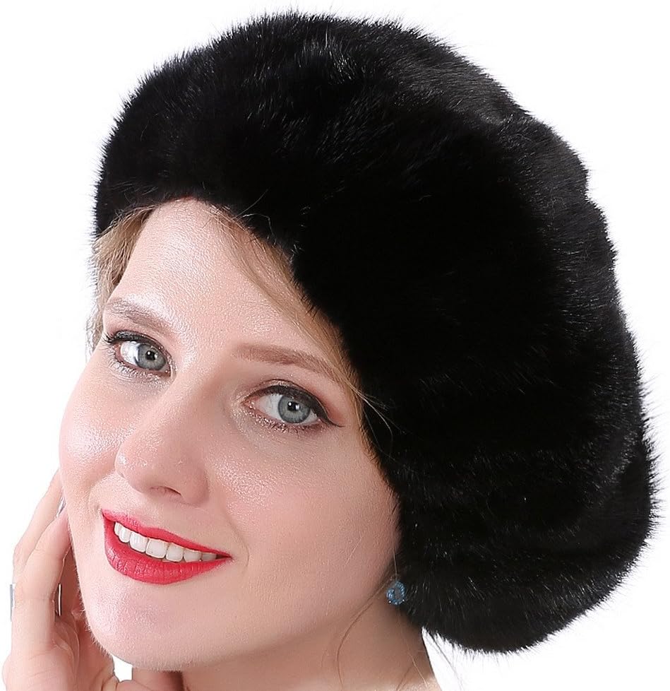 Valpeak Women Winter Berets Real Mink Tail Fur Hat - Image 2