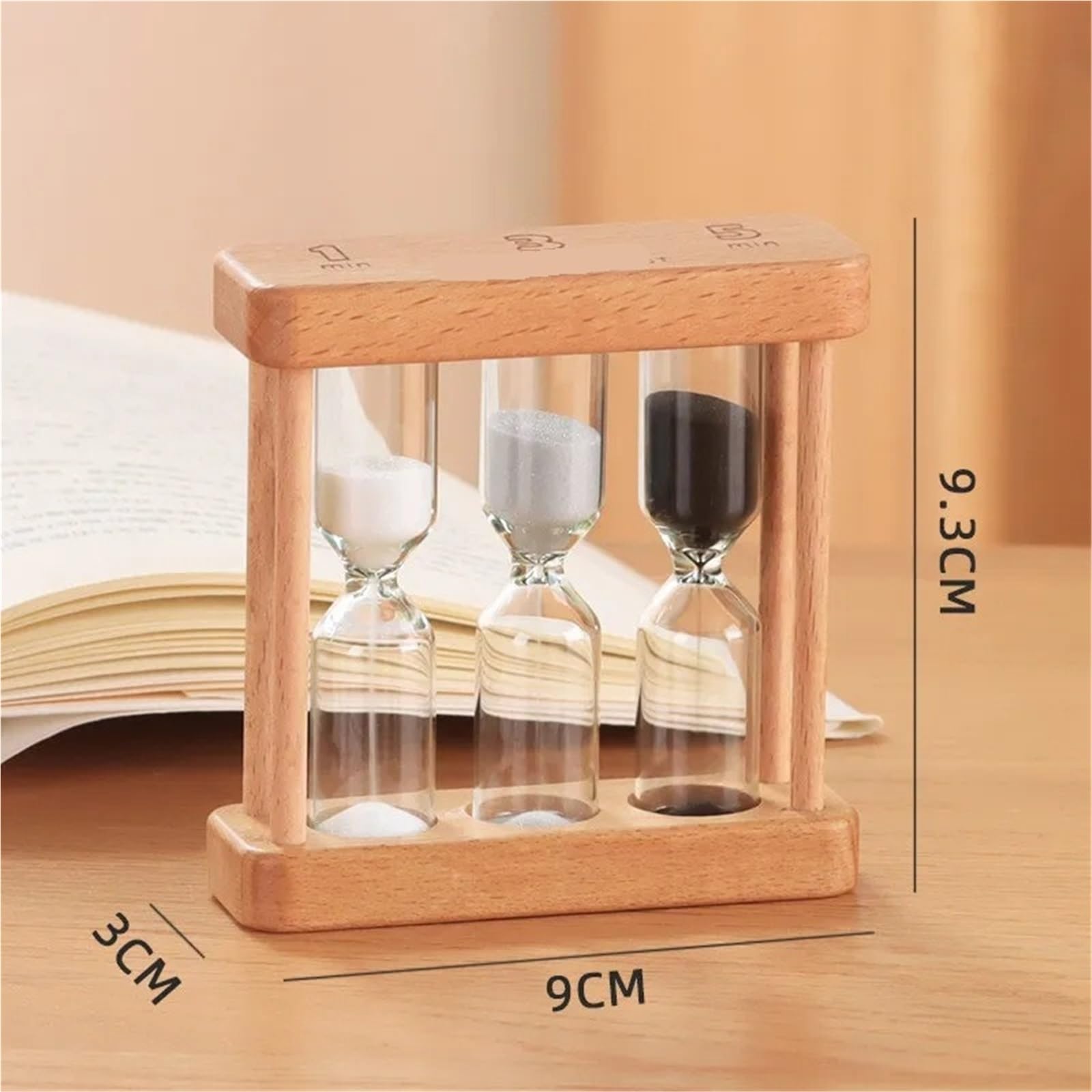 Reloj de Arena, Cepillo de Dientes de Madera, máquina para Hacer té, Manualidades Creativas, Temporizador, Colorido para el hogar