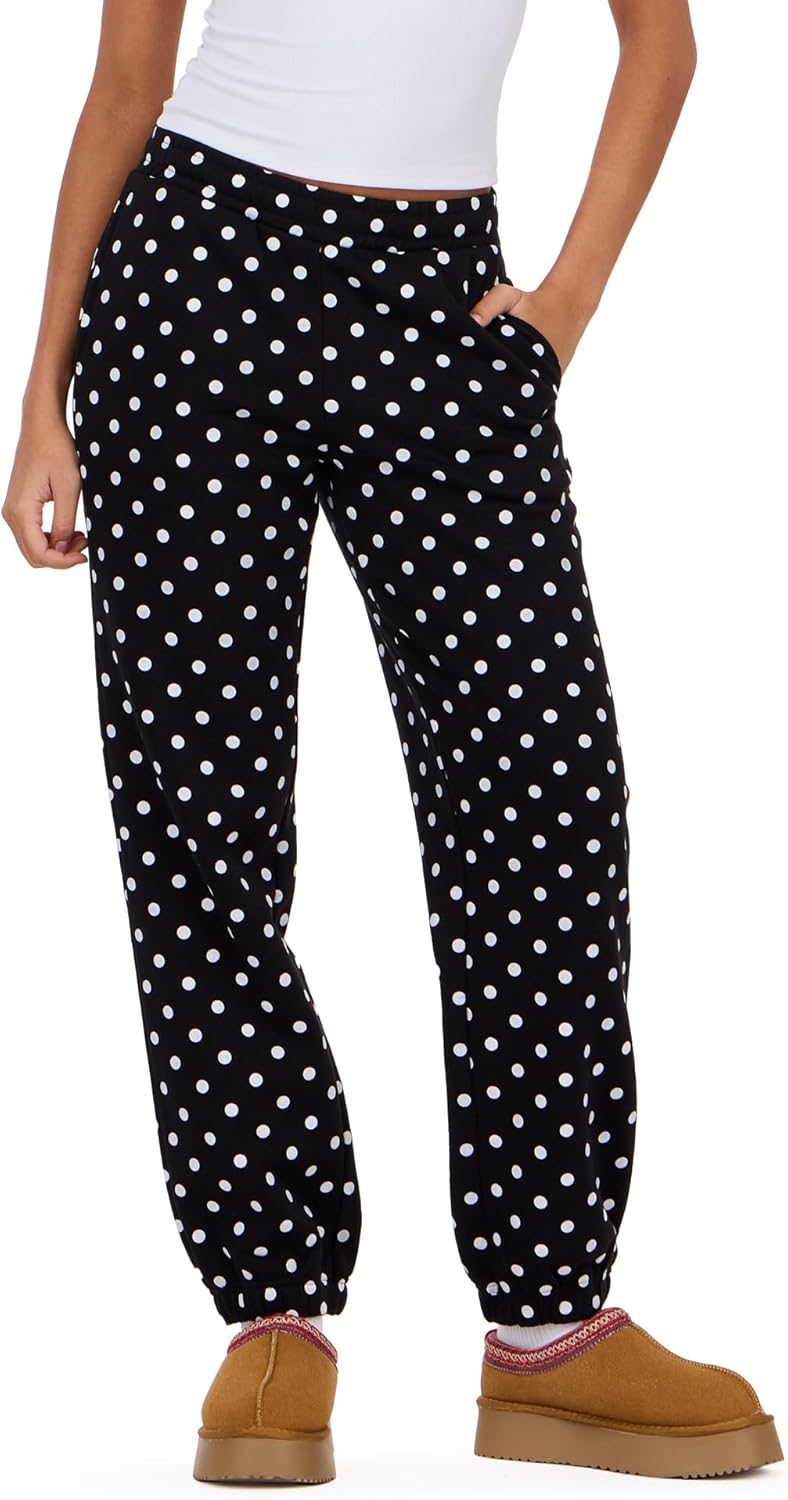 Forever 21 Womens Fleece Jogger – Soft Drawstring Sweatpants with Elastic Waist