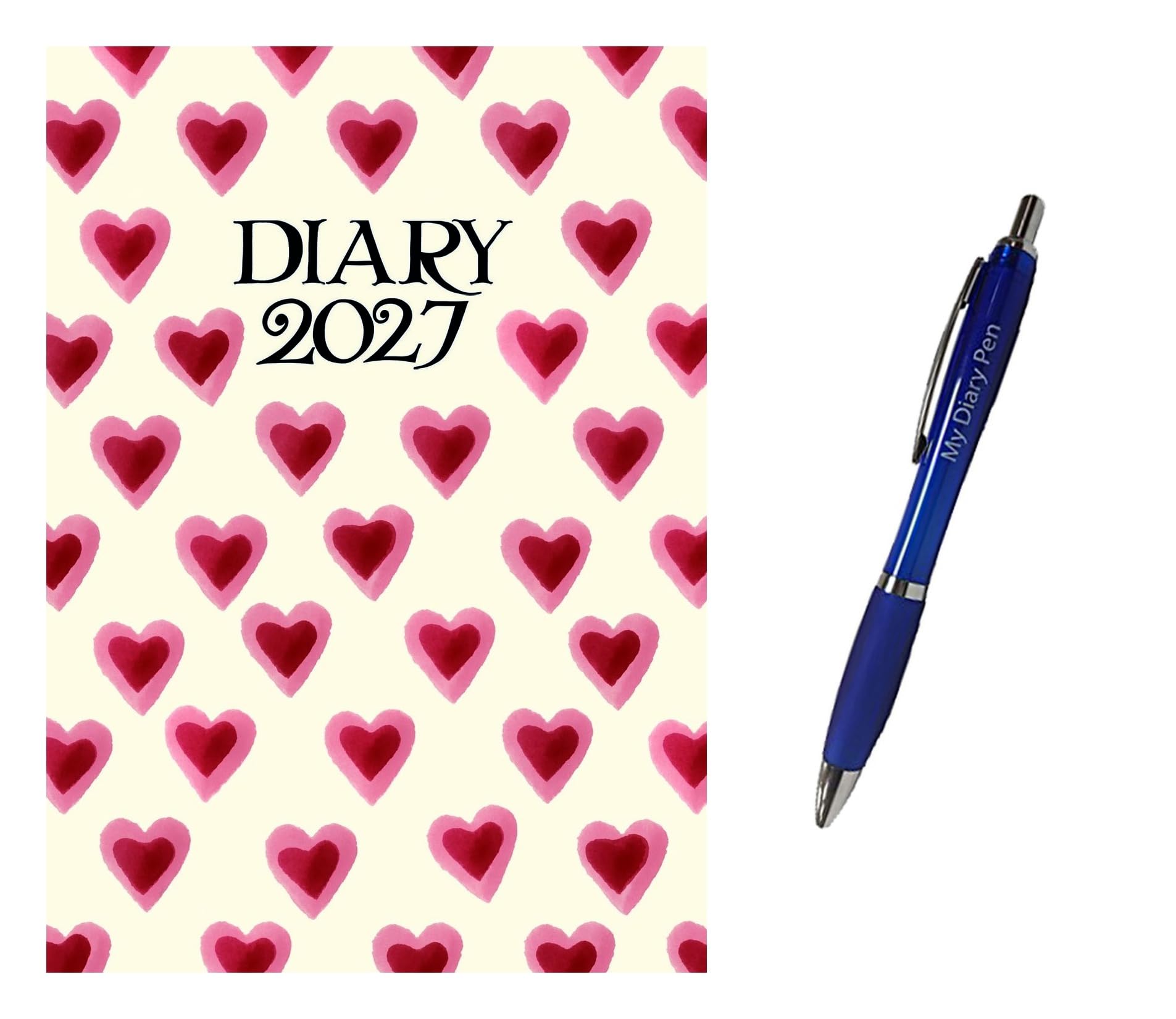 Emma Bridgewater Double Hearts A6 Diary 2027 + Exclusive Limited Edition Pen