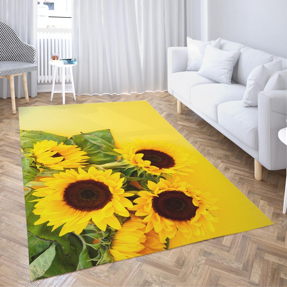 Amazon.com: HODKHNO Sunflowers Blooming Fresh Flowers Close Up Yellow ...