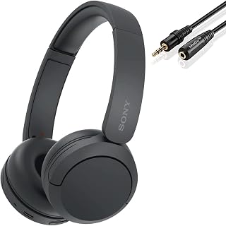 NEEGO Sony Headphones Wireless Bluetooth, Over-Ear Headphones, On-Ear Headphones with Microphone, Black + 3.5mm Headphone Extension Cable