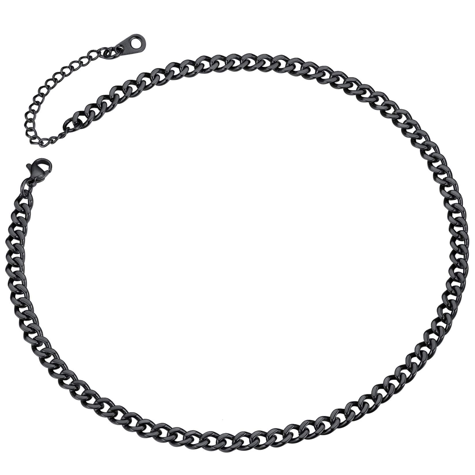 ChainsPro 14-30" Mens Sturdy Miami Cuban Chain Necklace, 5/7/9/12MM Width, 316L Stainless Steel/18K Gold Plated (Send Gift Box)