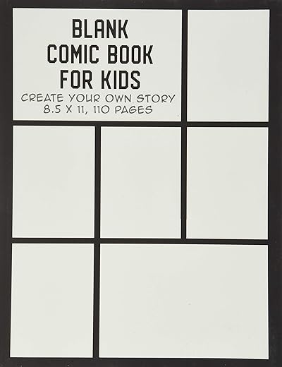 Blank Comic Book for Kids: Create Your Own Story, Drawing Comics and Writing Stories (Comic Book Maker for Kids)