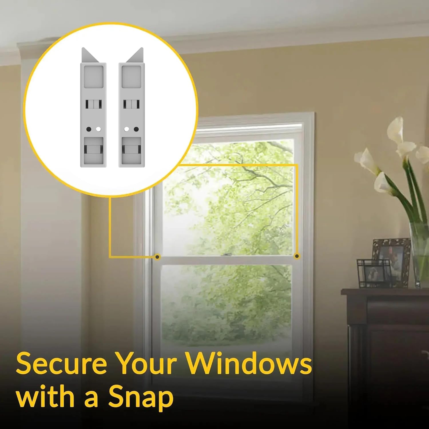 Brixwell Snap in Tilt Latch Set, Plastic Material, White Finish, 3-3/32" Length, 13/16" Width, 7/16" Nose Projection, Snap-in Style Replacement for Residential Window Sash Assemblies