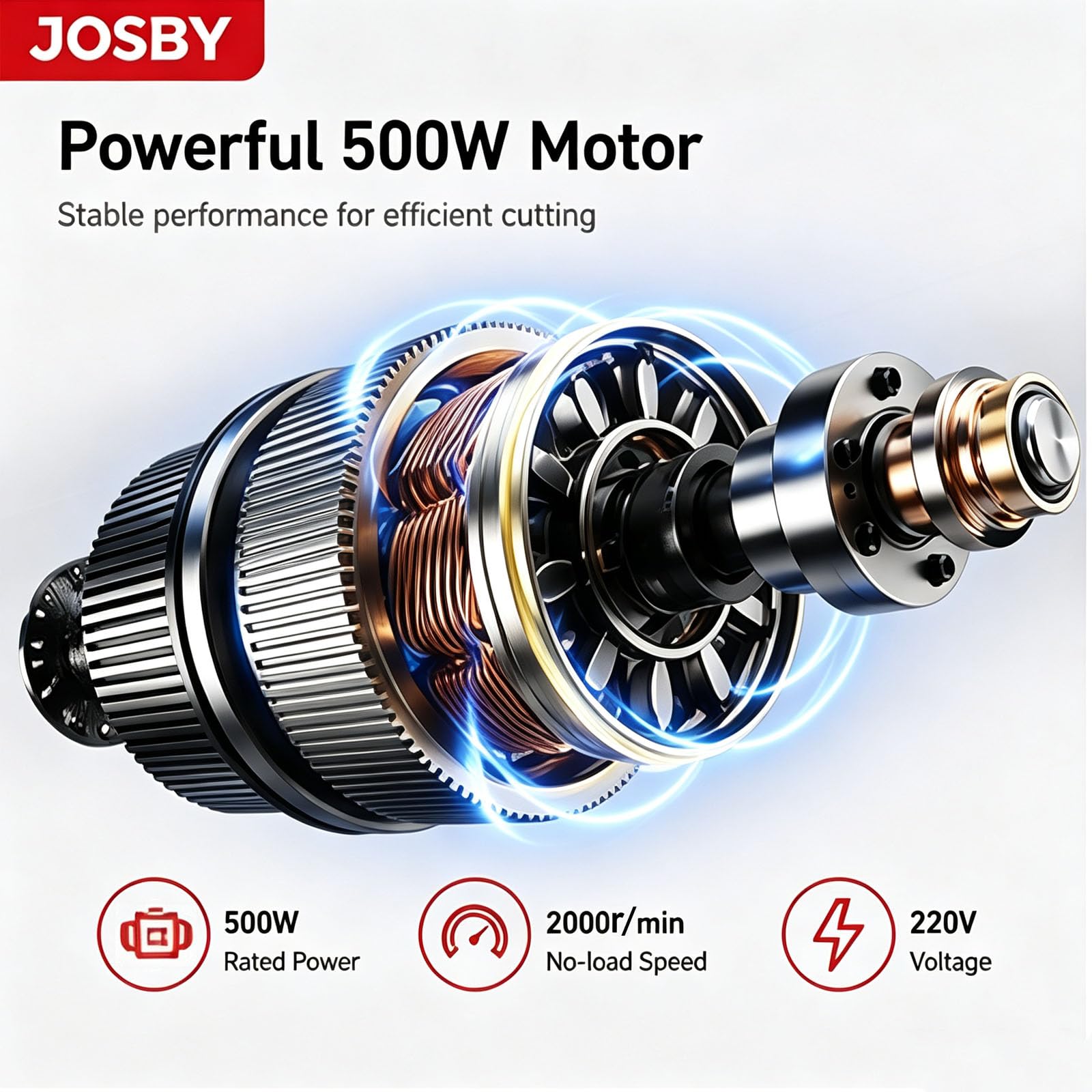 JOSBY Máquina Cizalla Eléctrica, Cizalla para Chapa De Alta Resistencia De 500 W, Capacidad De Corte Máxima De 2,5 Mm, Máquina Cizalla Eléctrica Portátil, para Cortar Chapa De Acero