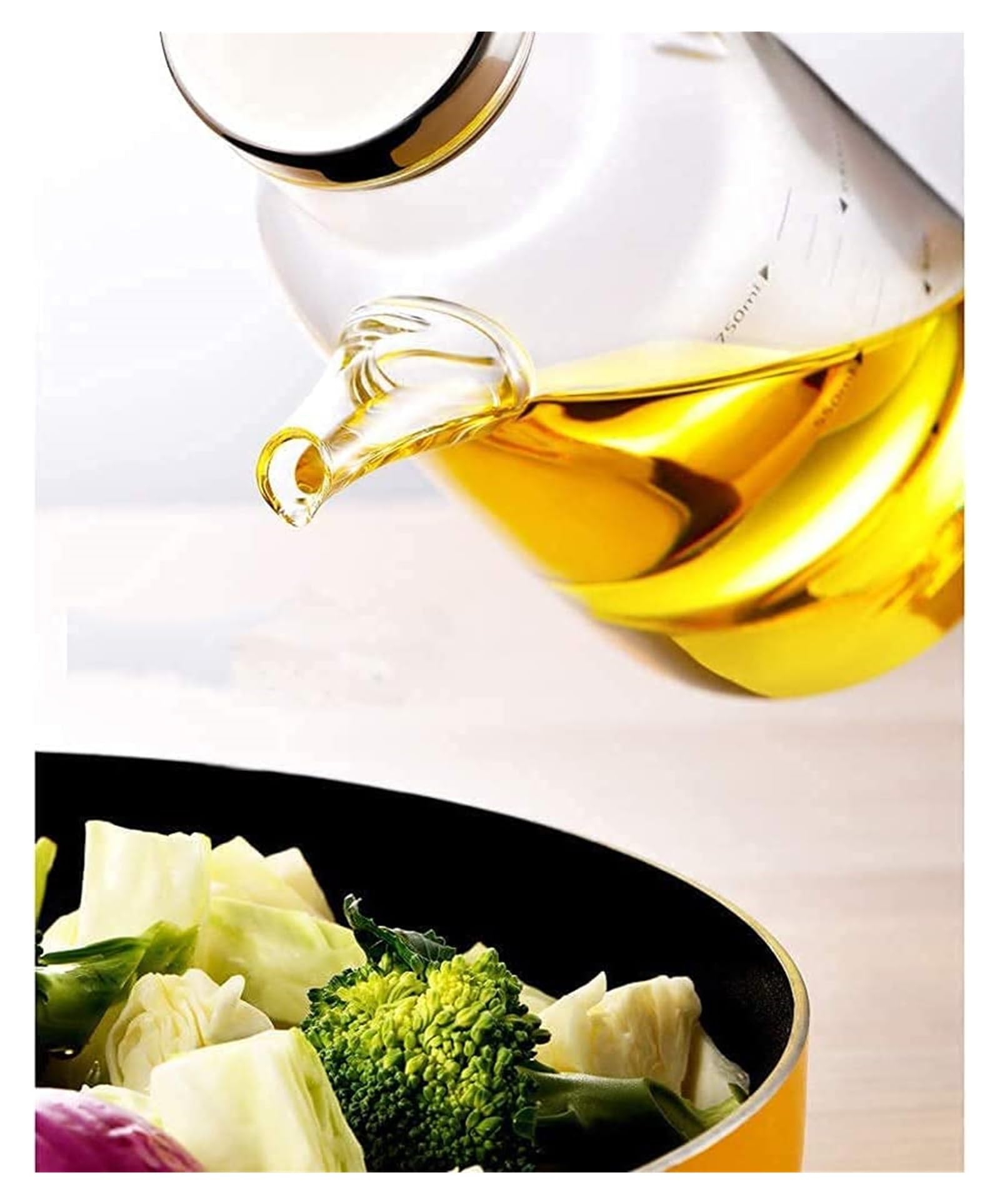 Distributore di Olio e aceto, Bottiglie di Olio per Cucina e Bottiglia di aceto con Coperchio e Manico Naturali, Contenitore da Cucina da 550 ml (750 ml)