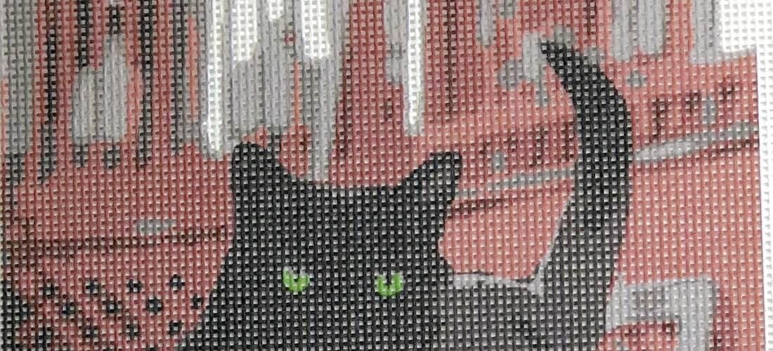 Pepita Needlepoint kit: Black Cat, 10" x 11"