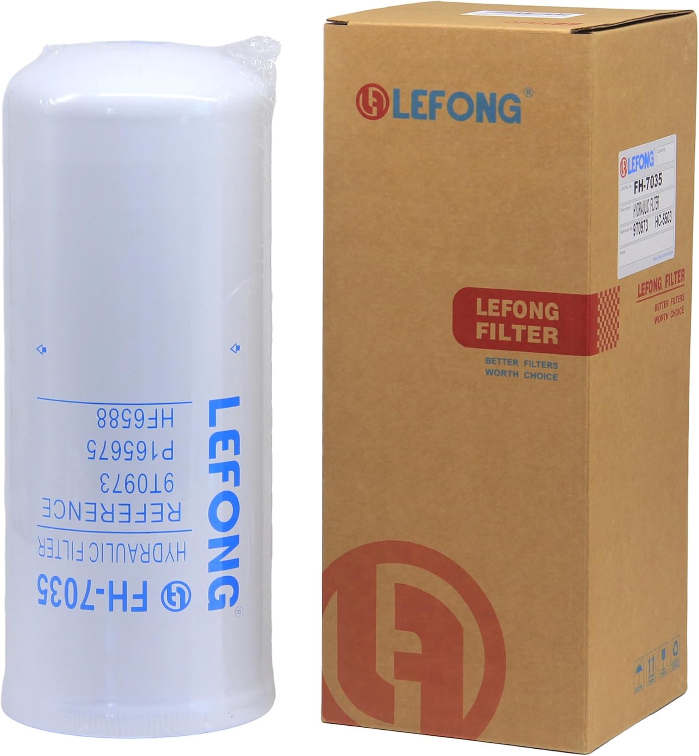 FH-7035 Hydraulic Filter Replaces P165659, 6298086M1, 944036Q, 944047Q, P179518, 51731 ﻿Fits New Holland Tractor 575D 675D 8670 8770 8870 8970 Loader 555D 655D CASE IH 1085C CASE IH 1150E(1 PC)