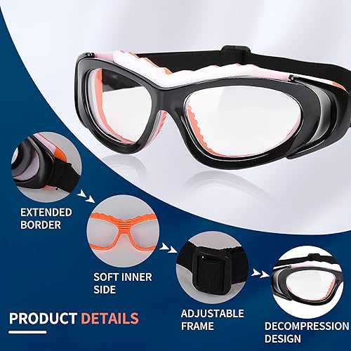 Miniatura 2 de Anteojos deportivos para hombres y mujeres, para baloncesto, fútbol, deportes, antiniebla, choque, colisión, gafas de uso