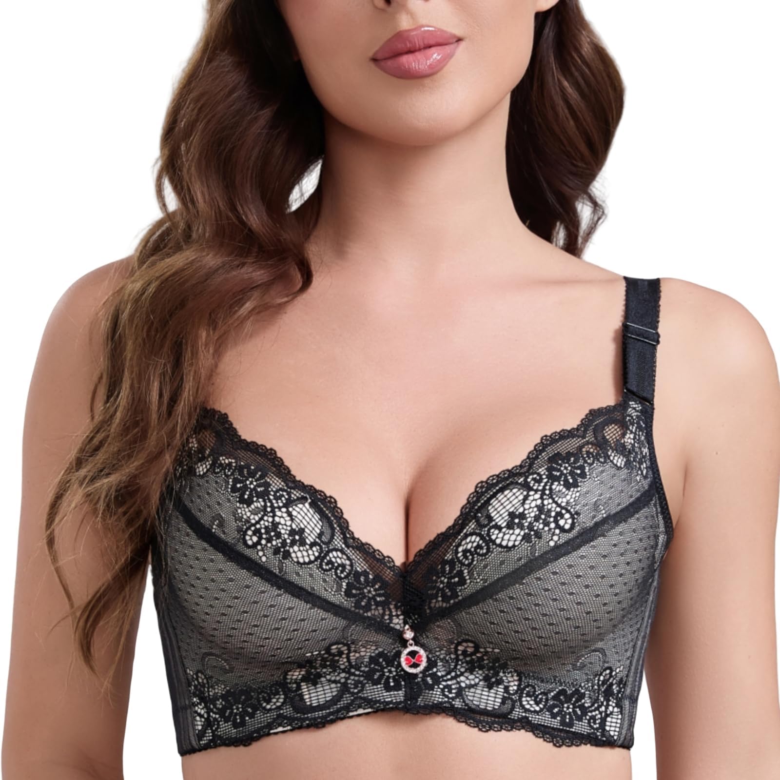 Push Up Bras for Women Padded Plus Size Bra Underwire Sexy Lace Bra