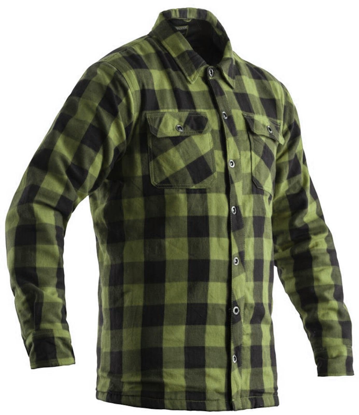 RST Lumberjack Motorrad Hemd, grün, M | CE-Protektoren