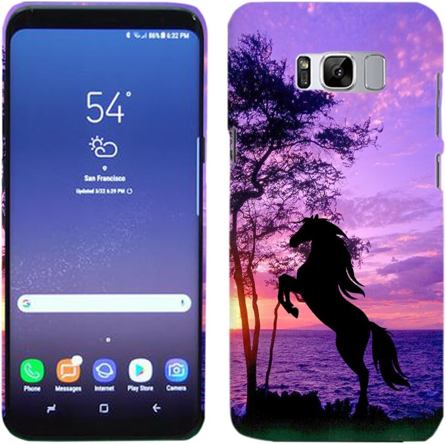 Glisten - Designer Hard Plastic Case for Galaxy S8 - Horse Hard Plastic Back Cover. Slim Profile Cute Printed Designer Snap on Case by Glisten