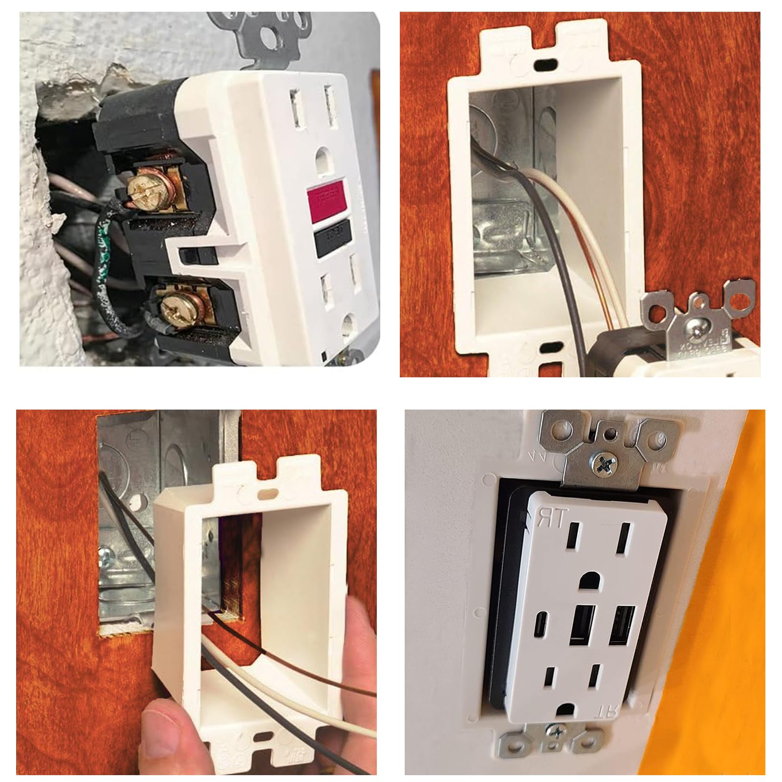 20 PCS 1-Gang Electrical Outlet Box Extenders With 40 Screws - White, Flame Retardant, For Switches & Receptacles