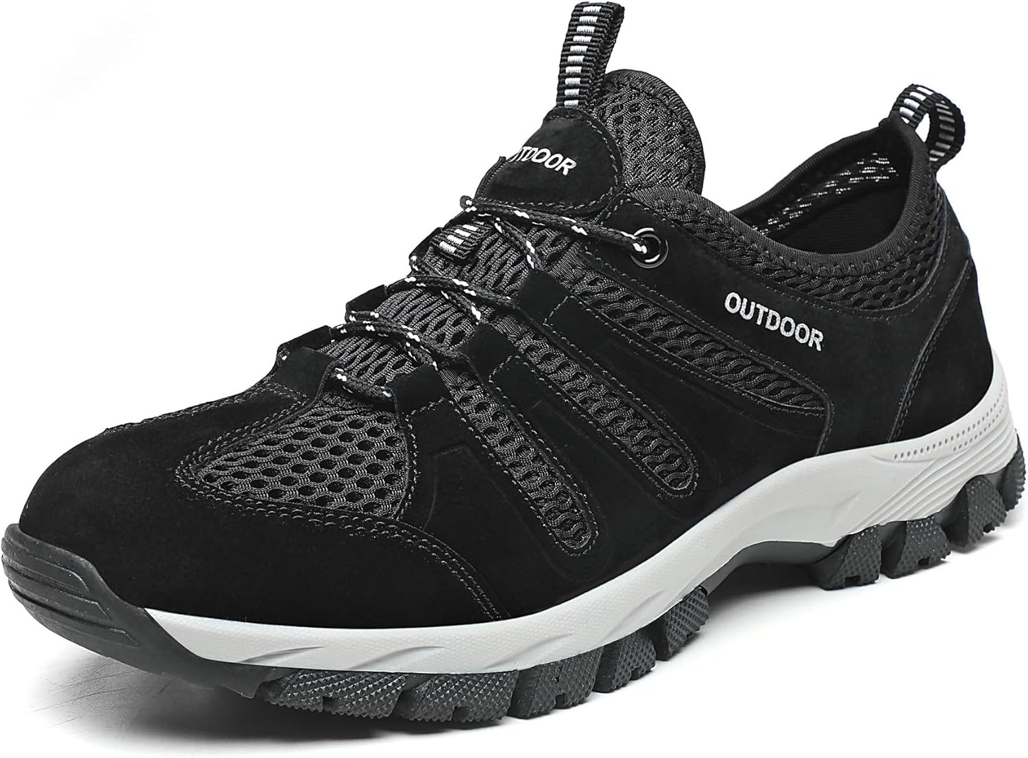 RZDYSQ Men's Waterproof Hiking Shoe, Comfy Walking Outdoor Hiking Shoes, Men's Arch Support Outdoor Breathable Walking Shoes (Brown,US-10.5/11)