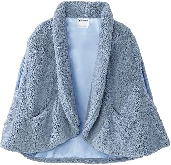 Silverts Womens Adaptive Plush Shawl Open Front Cape Assisted Dressing Elderly Clothing Nursing Home Apparel Warm