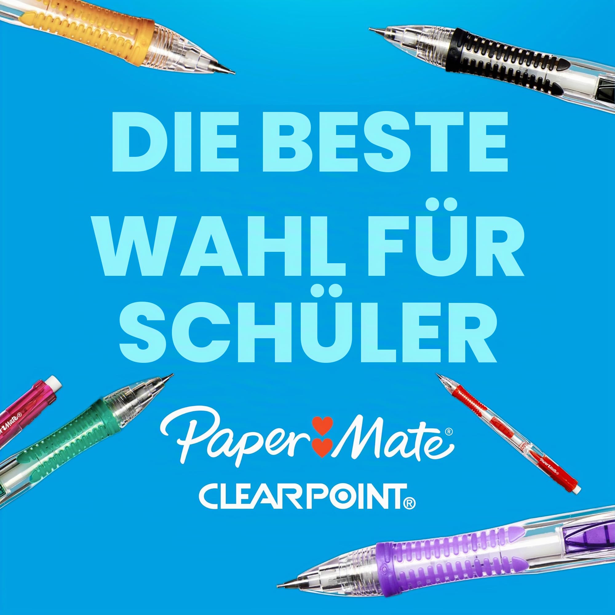Paper Mate Clearpoint Pencils, HB #2 Lead (0.7mm), Assorted Barrel Colors, 10 Count