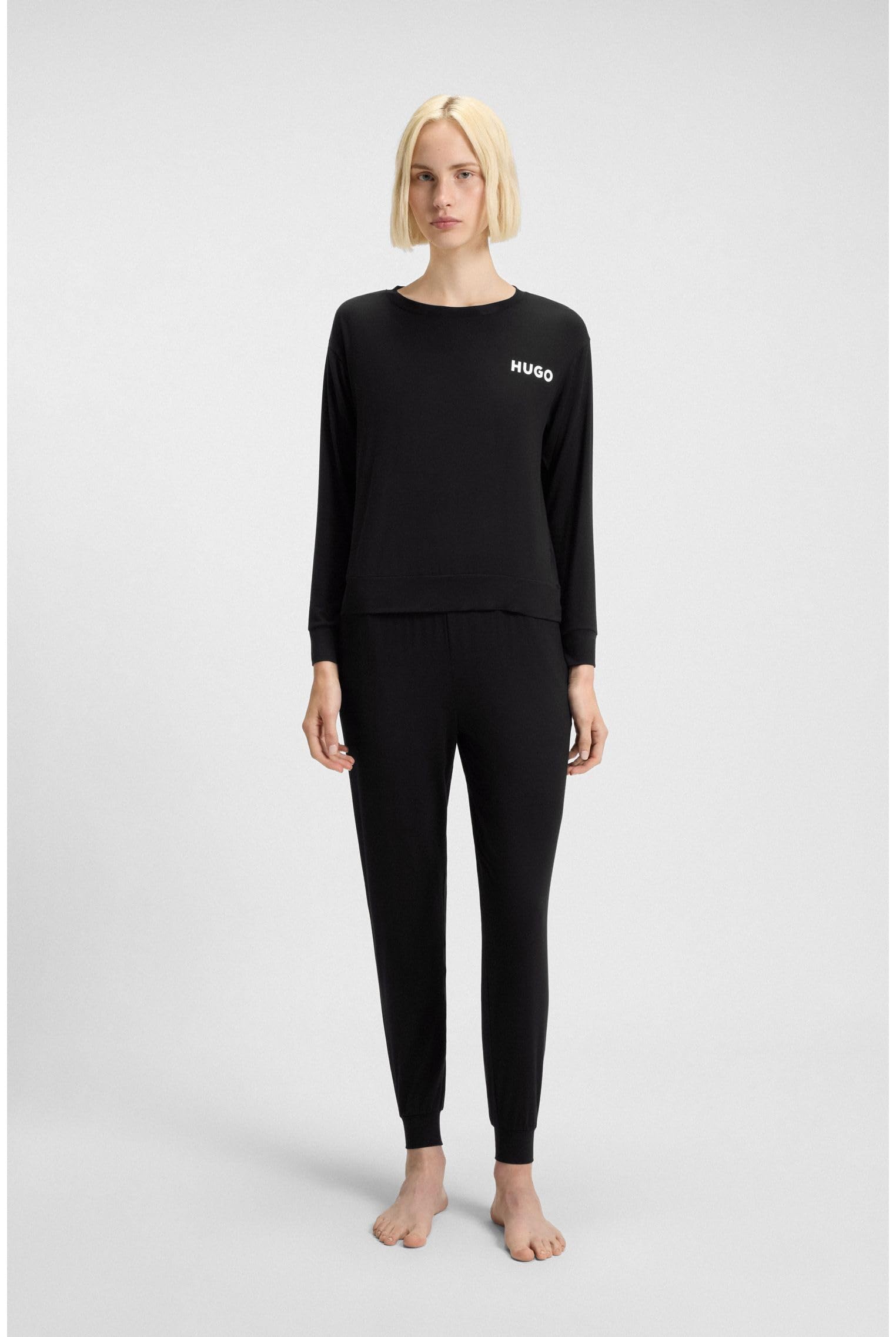 Hugo Unite_LS-Shirt Pijama_Manga Larga Mujer (Pack de 1)