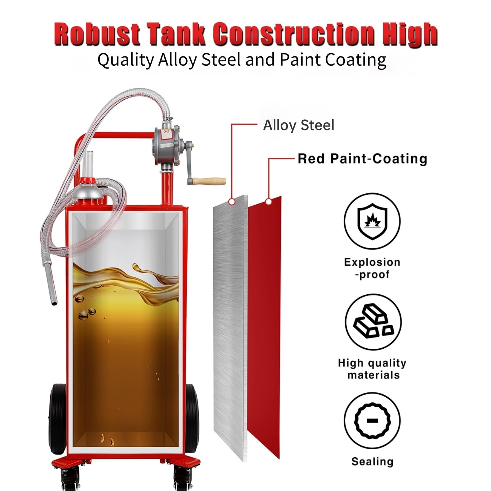 Snapklik.com : Brearo Gas Caddy 30 Gallon Fuel Storage Tank, Large Fuel ...