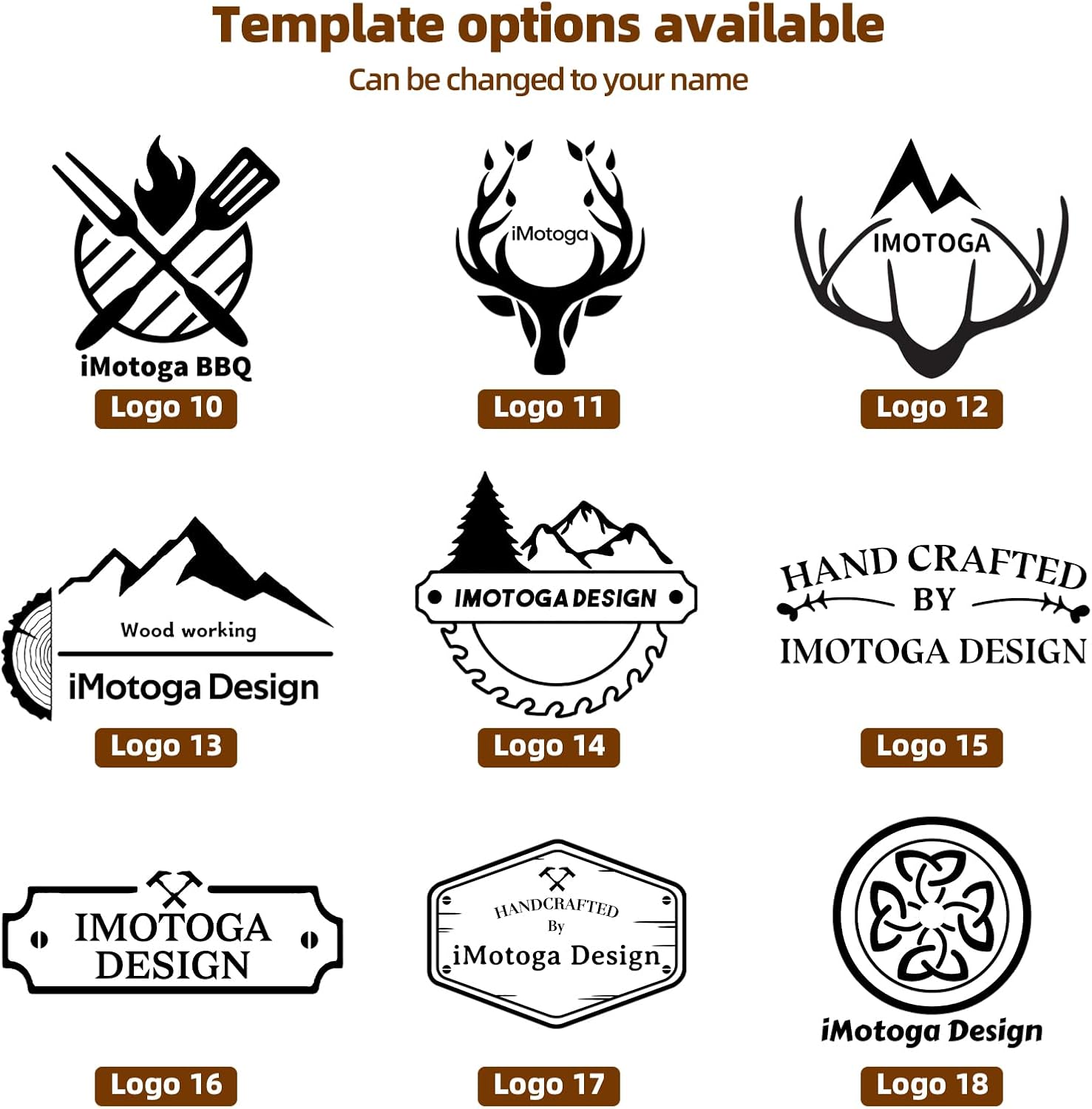 Custom Electric Branding Iron for Wood,Reusable Personalized Metal Logo for Wood Burning Tool,Custom Iron Stamp for Leather,Handcrafted Design,Flame Heated,Gift for Crafting&Stencil Wood Burning