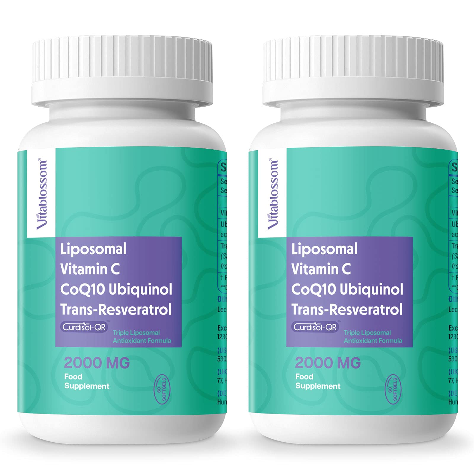 Buy 2000mg Liposomal Resveratrol, Liposomal CoQ10 (Ubiquinol