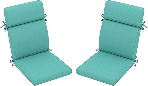 CASUNER Cojín para silla de exterior e interior, 20.5 x 20 pulgadas, cojín para silla de esquina para muebles de exterior, Adirondack, mecedoras o