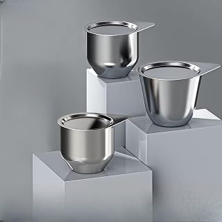 Premium Nickel and Iron Crucible Set for Laboratory Melting - 30ml/50ml with Lid - High-Temperature Resistant(30ML)