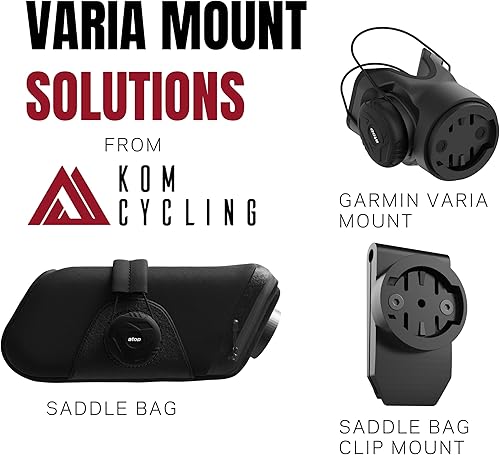 Miniatura 6 de KOM Cycling Bolsa de sillín  Bolsa de sillín de bicicleta para llevar multiherramienta, tubo, palancas de neumáticos, de forma segura debajo del