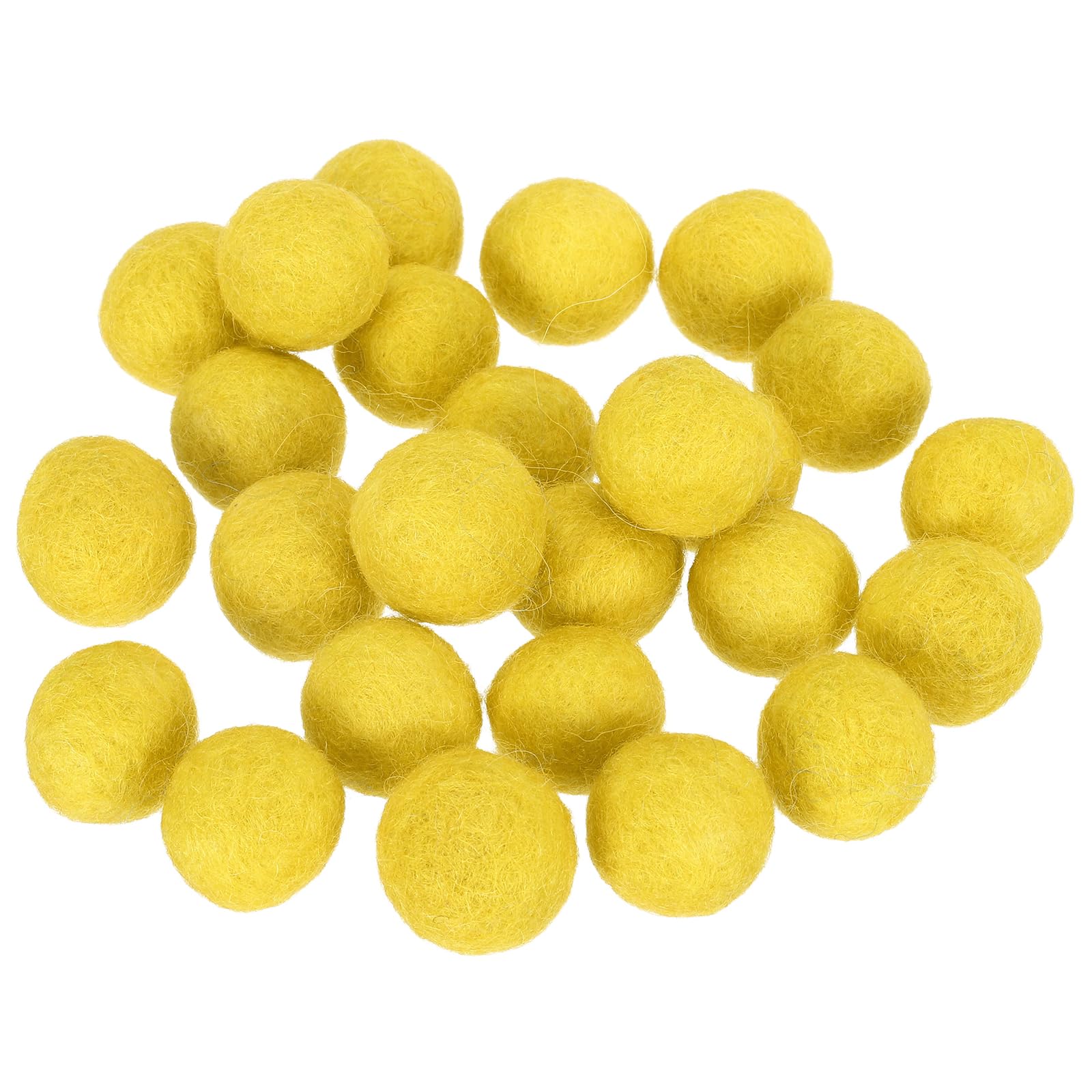 PATIKIL 2cm/0.8" Wool Felt Beads,Natural Wool Felt Bead Balls 25Pcs
