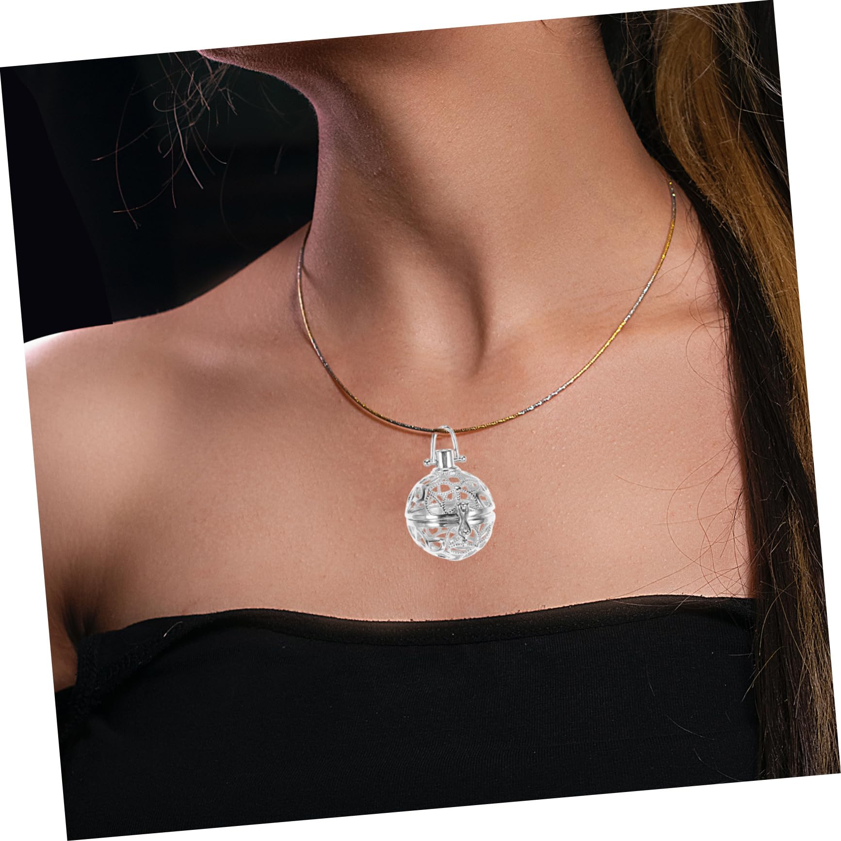 SOIMISS 15piezas Collar Difusor De Esencial De Colgante De Aromaterapia Diseño Floral Locket De Inoxidable Para Uso Diario y