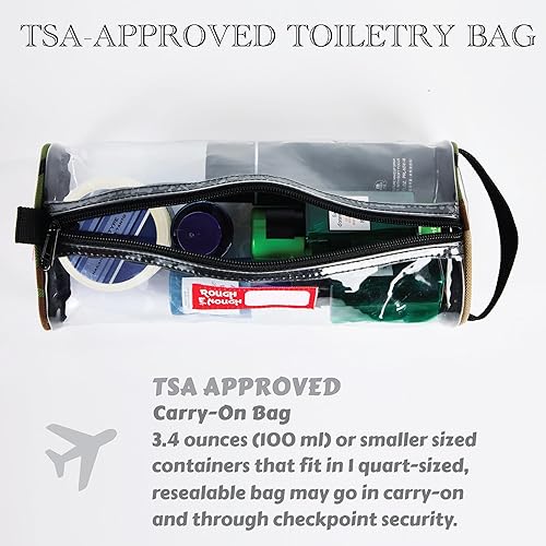 Miniatura 3 de Rough Enough - Neceser de viaje transparente para mujer, a prueba de fugas, organizador de maquillaje cosmético para artículos de tocador, artículos