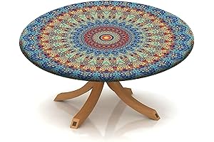 Mandala Fitted Tablecloth Round for 24 Inch Round Tables