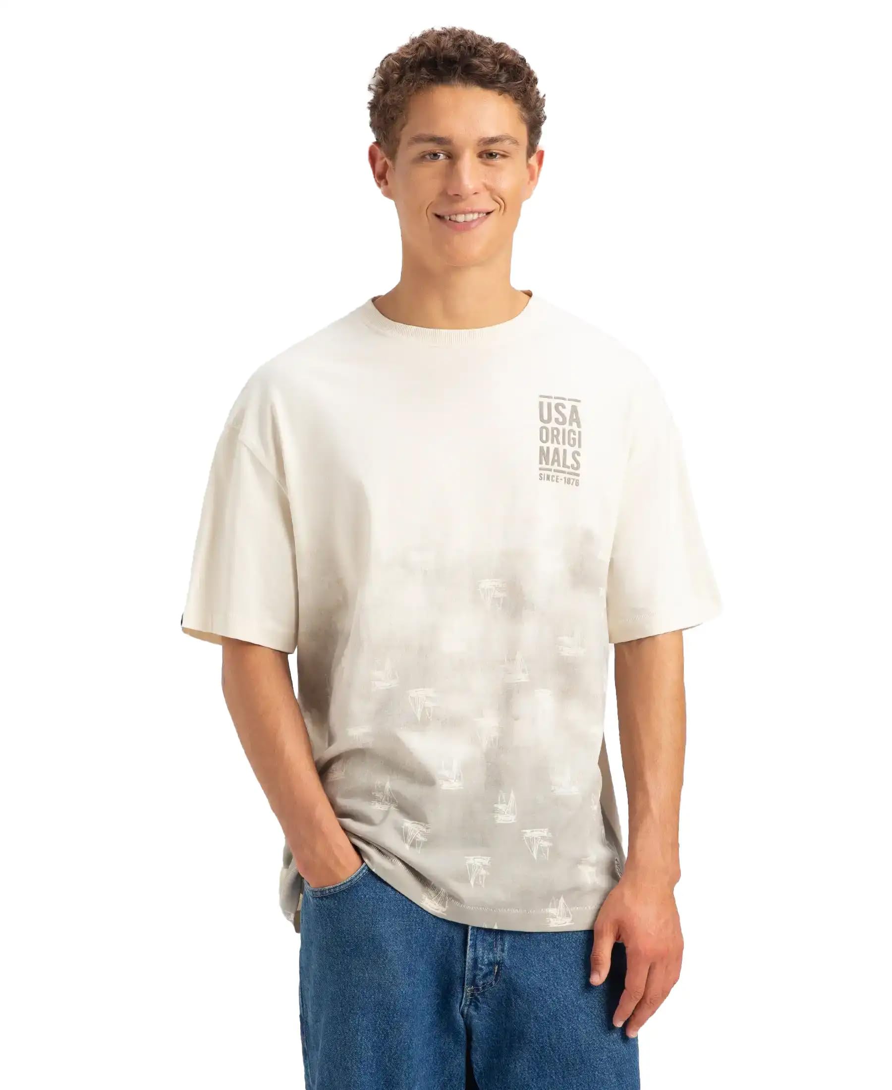 US81 Men's Super Combed Cotton Rich Graphic Printed Oversized T-Shirt_Almond Milk USA_M-image-10