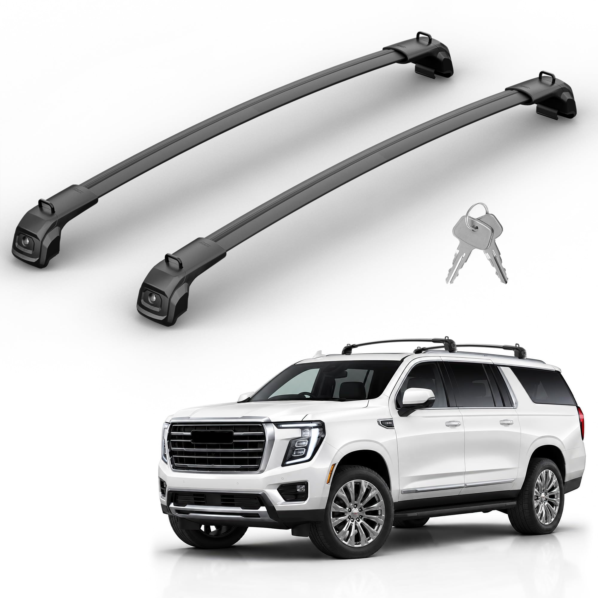 360Lbs Roof Rack Cross Bars Compatible with 2021-2026 Chevy Suburban &amp; Tahoe,GMC Yukon XL,Cadillac Escalade ESV, Heavy Duty Aluminum Roof Rails Crossbars Rooftop Luggage Racks Cargo Carrier