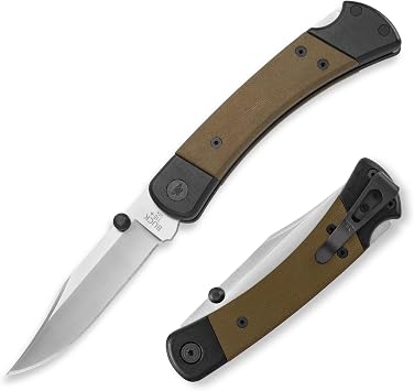 Buck Knives 110 Folding Hunter Sport Knife, Micarta, 4.6 oz