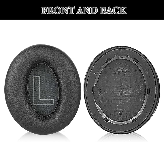 Aiivioll for Anker Soundcore Life Q20/Q20i/Q20+/Q20BT Headphones Earpads Cushion Repair Parts with Protein Skin and Memory Foam(Black)
