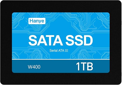 Hanye SSD 1TB 3D NAND High Durability TLC Adoption Internal Type 2.5 Inch SATA III 6 Gb/s Aluminum Case W400-1TB Domestic Authorized Distributor Item Manufacturer